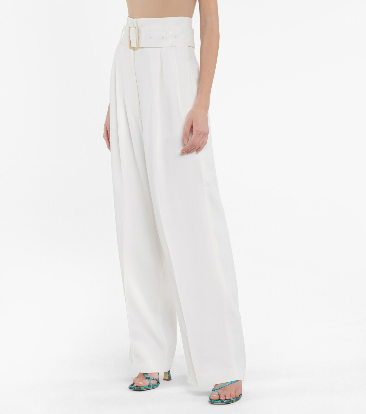Golden Goose - Cleofe belted high-rise wide-leg pants
