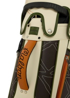Malbon Antilles Embroidered Panelled Faux Leather Golf Cart bag - Cream - One Size