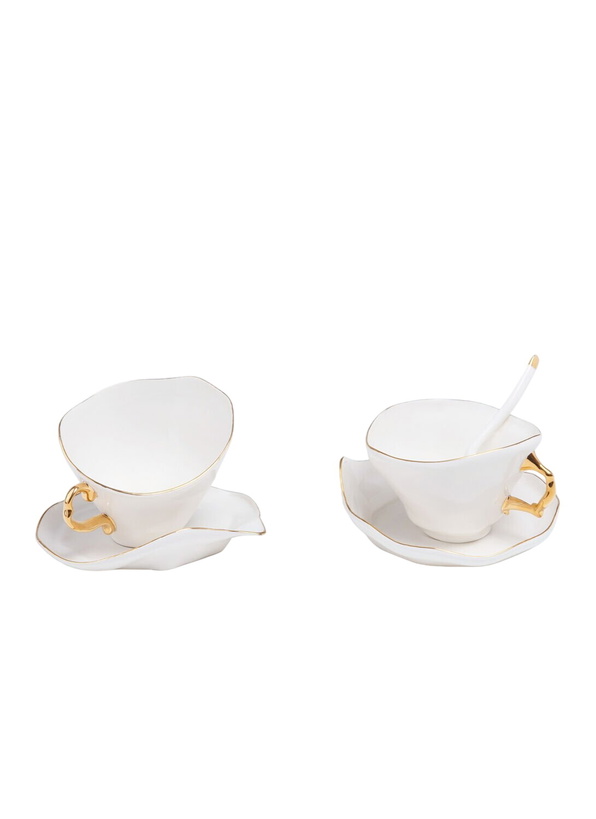 Photo: Seletti Meltdown Teacup, Saucer And Spoon Set