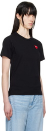 COMME des GARÇONS PLAY Black Red Heart T-shirt