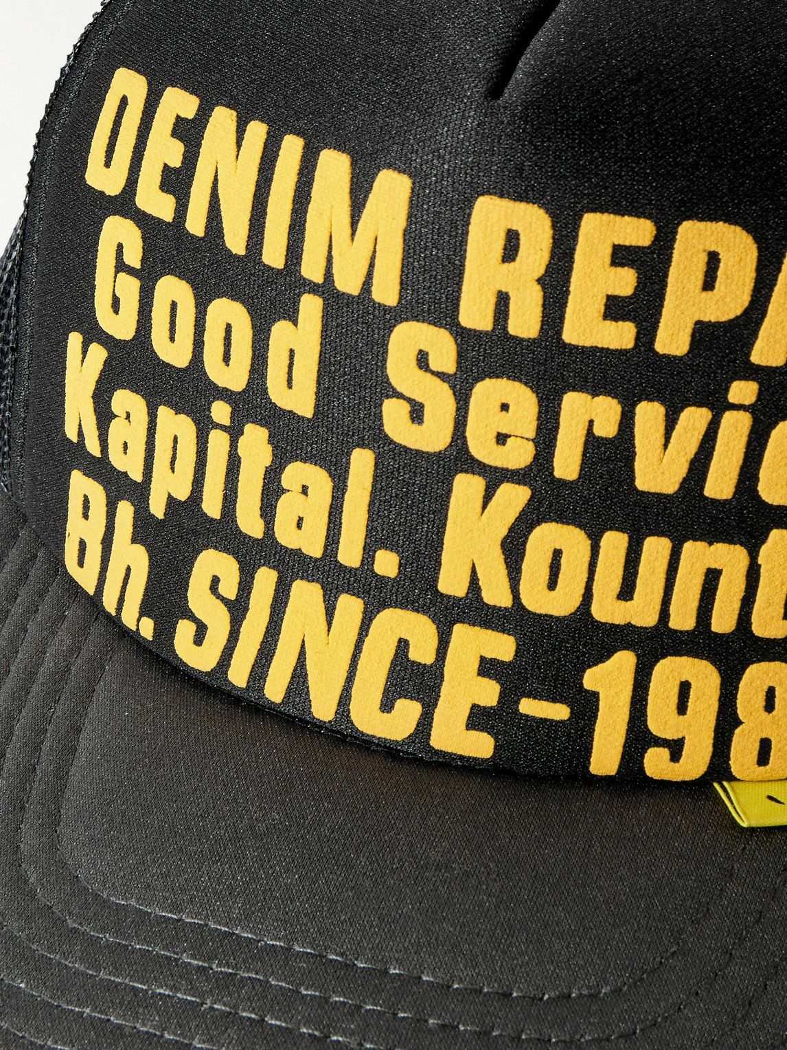 KAPITAL - Printed Scuba and Mesh Trucker Cap