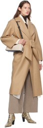 Harris Wharf London Beige Belted Clutch Coat