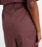Max Mara Medeola pleated cotton-blend shorts