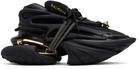 Balmain Black & Gold Unicorn Low Neoprene & Calfskin Sneakers