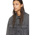 Off-White Grey Denim Arrows Oversized Shirt