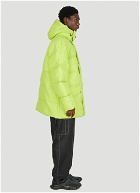 Block Hooded Puffer Jacket in Green