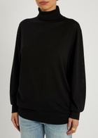 Toteme Turtle-neck Fine-knit Wool Jumper Black