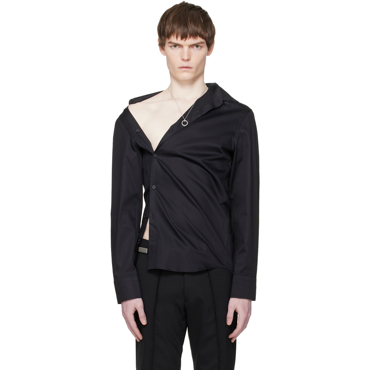 HODAKOVA Black Asymmetric Shirt