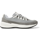 A.P.C. - Jay Reflective-Panelled Suede Sneakers - Gray