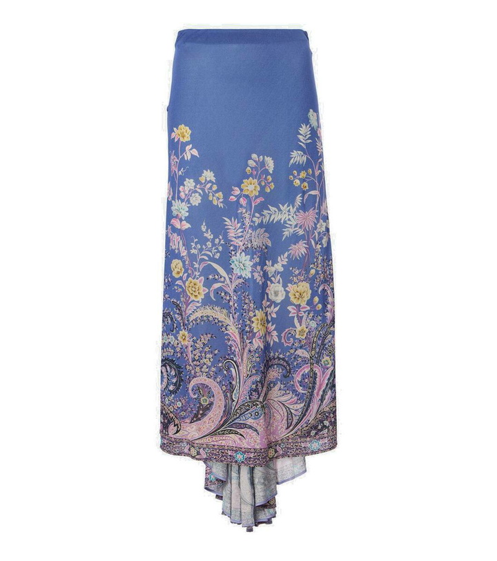 Photo: Etro Printed asymmetric maxi skirt