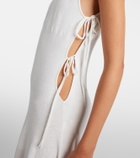 Alaïa Cotton-blend crêpe maxi dress