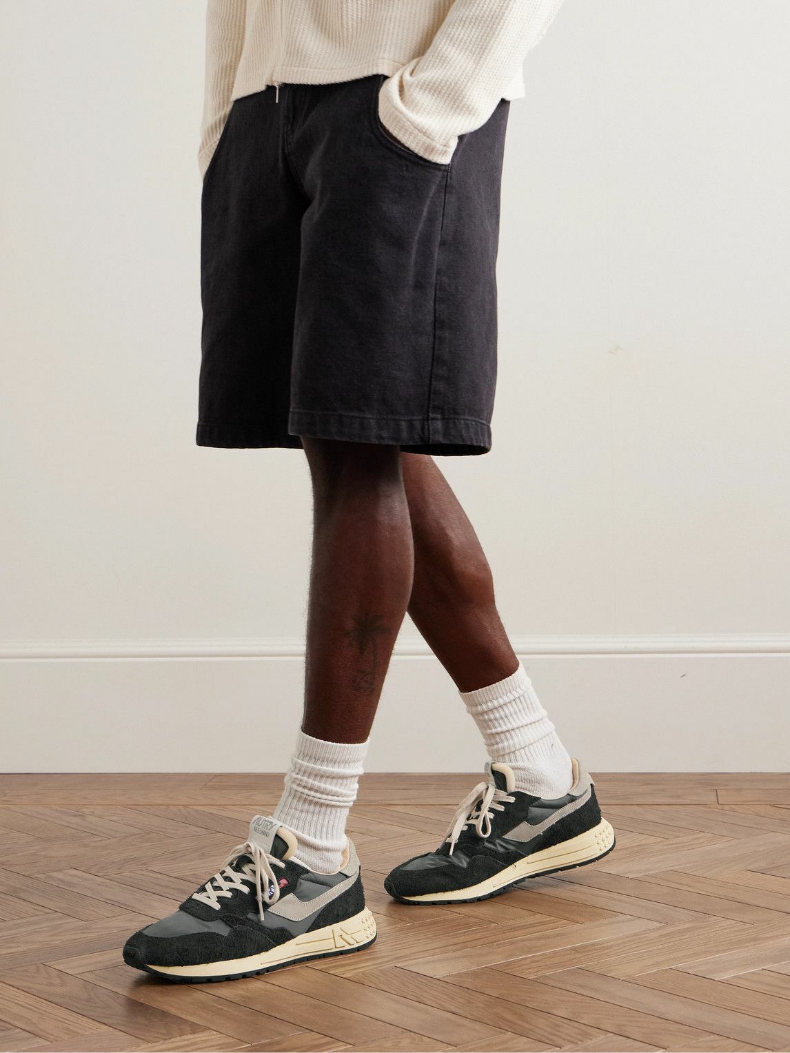 Autry - Reelwind Low Suede and Shell Sneakers - Black Autry