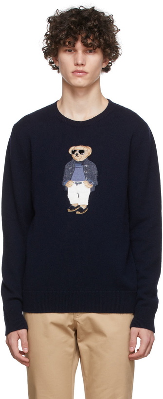 Photo: Ralph Lauren Purple Label Navy Polo Bear Sweater