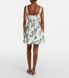 Emilia Wickstead Eglantine floral belted cotton minidress