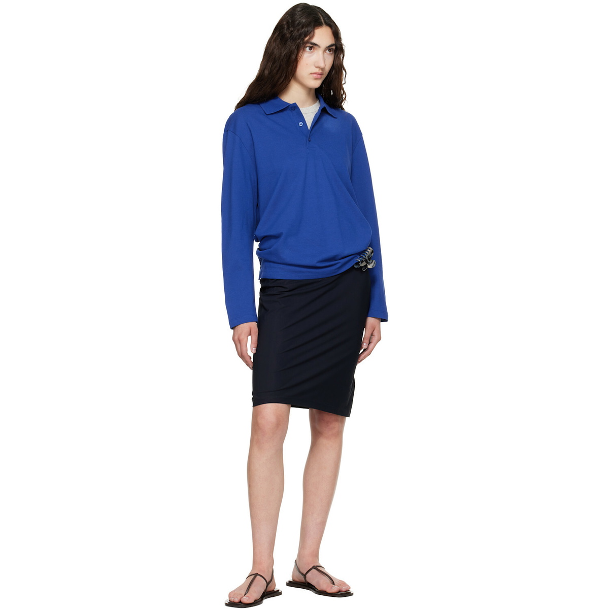 FLORE FLORE SSENSE Exclusive Blue Diana Polo