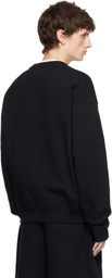 Jil Sander Black Cotton Compact Terry Sweatshirt