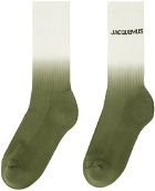 Jacquemus Off-White & Green Le Chouchou 'Les chaussettes Moisson' Socks