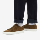 Common Projects Men's Achilles Low Waxed Suede Sneakers in Tobacco