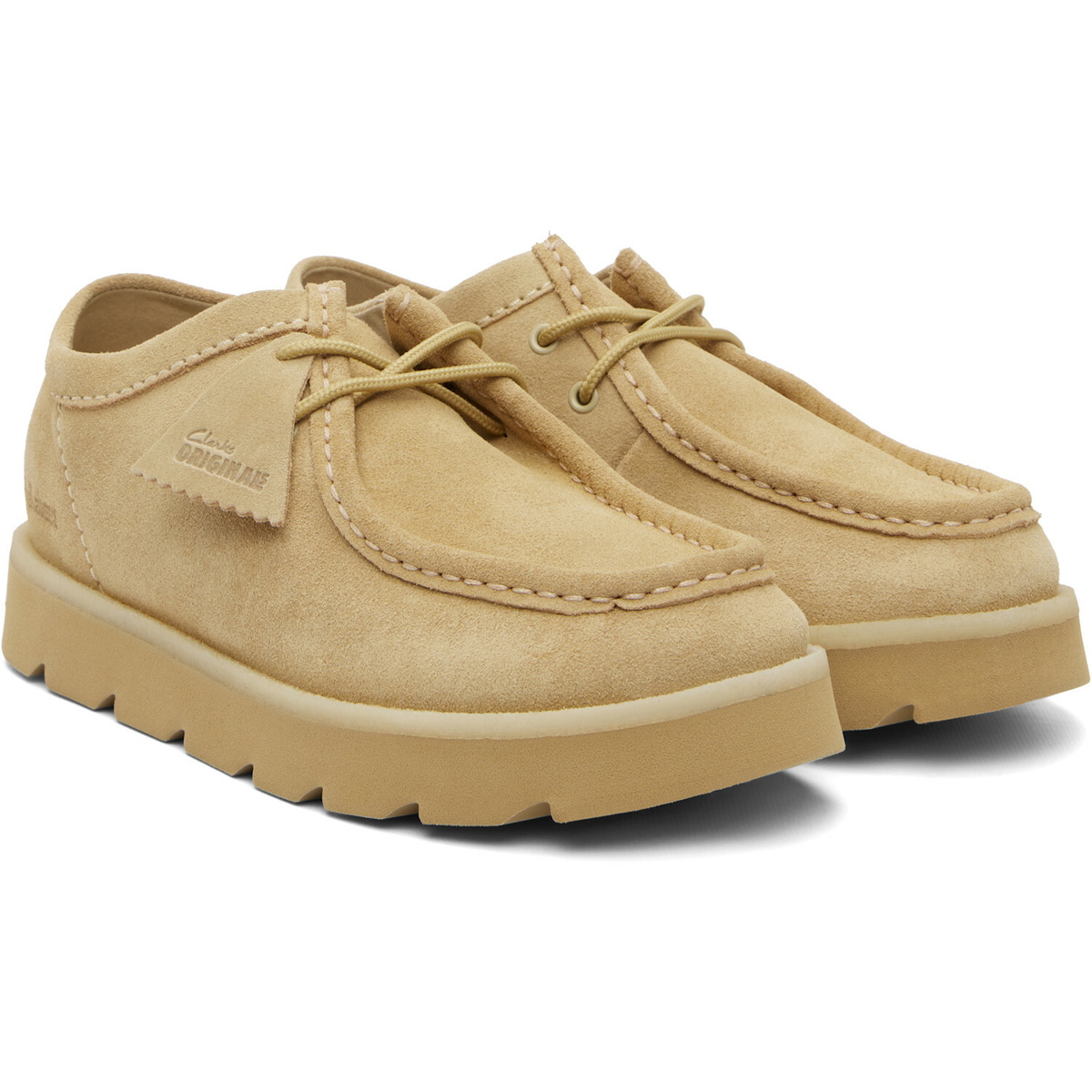 Clarks Originals Beige Meare Wallabee Derbys