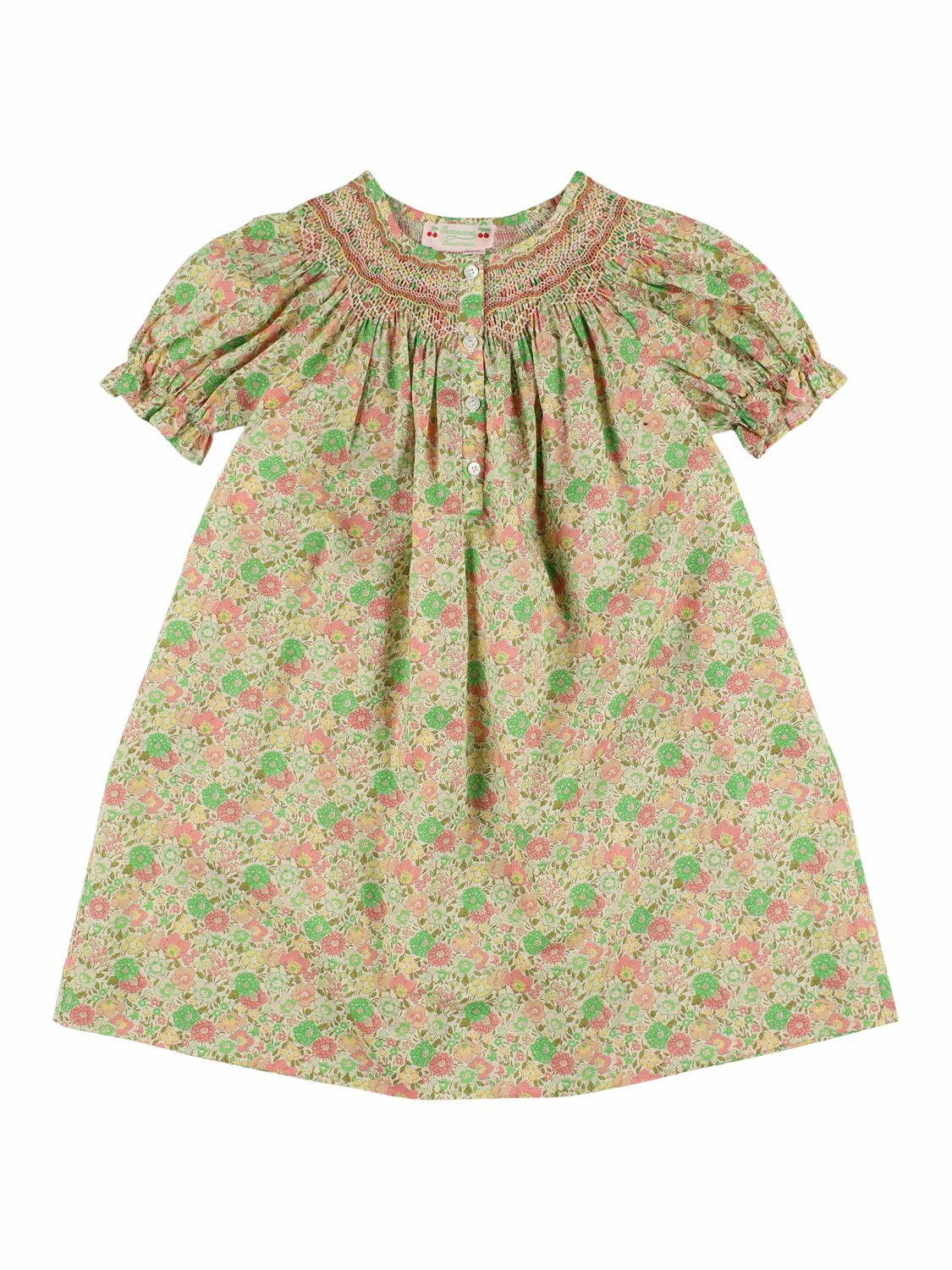 BONPOINT Printed Puff Sleeve Cotton Dress