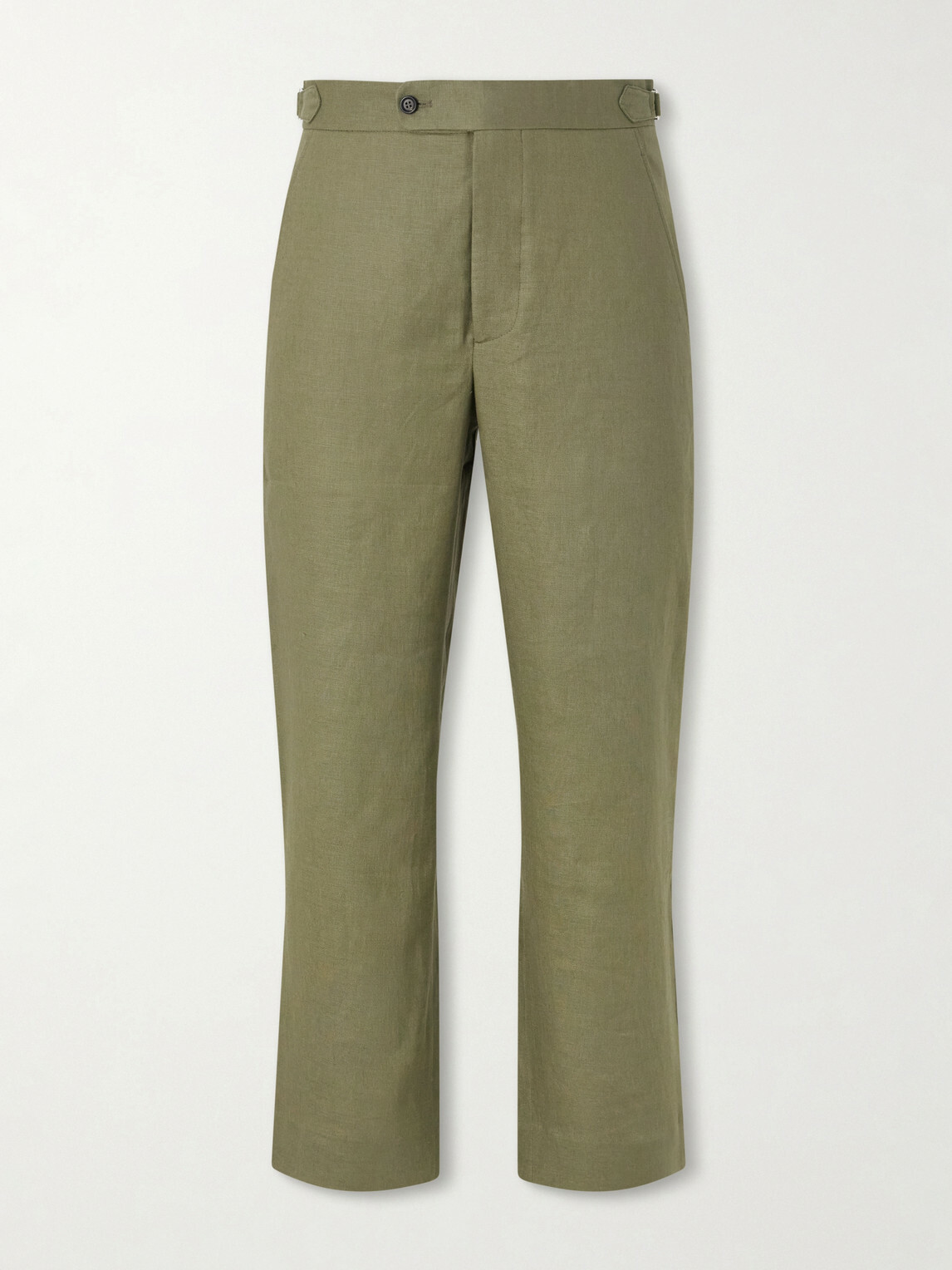 BODE - Straight-Leg Linen Trousers - Green