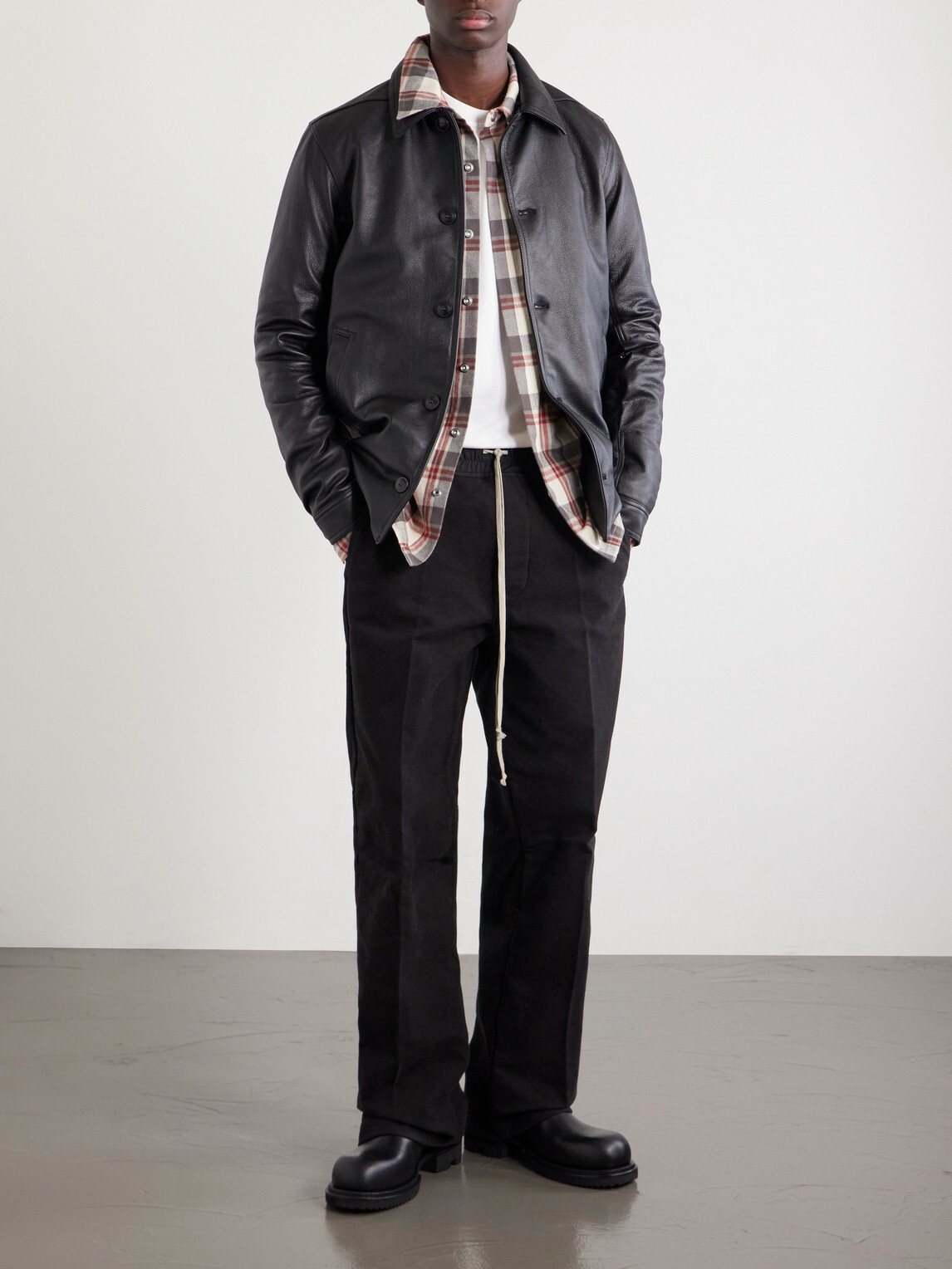 Rick Owens - Brad Leather Jacket - Black