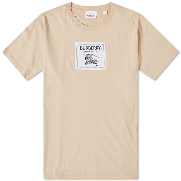 Photo: Burberry Men's Roundwood Label T-Shirt in Soft Fawn