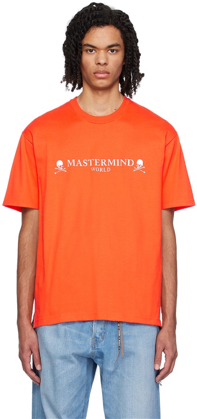 Photo: MASTERMIND WORLD Orange 3D Skull T-Shirt