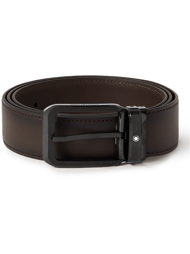 Photo: Montblanc - 3.5cm Leather Belt - Brown