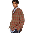 Gucci Red Check Wool Jacket