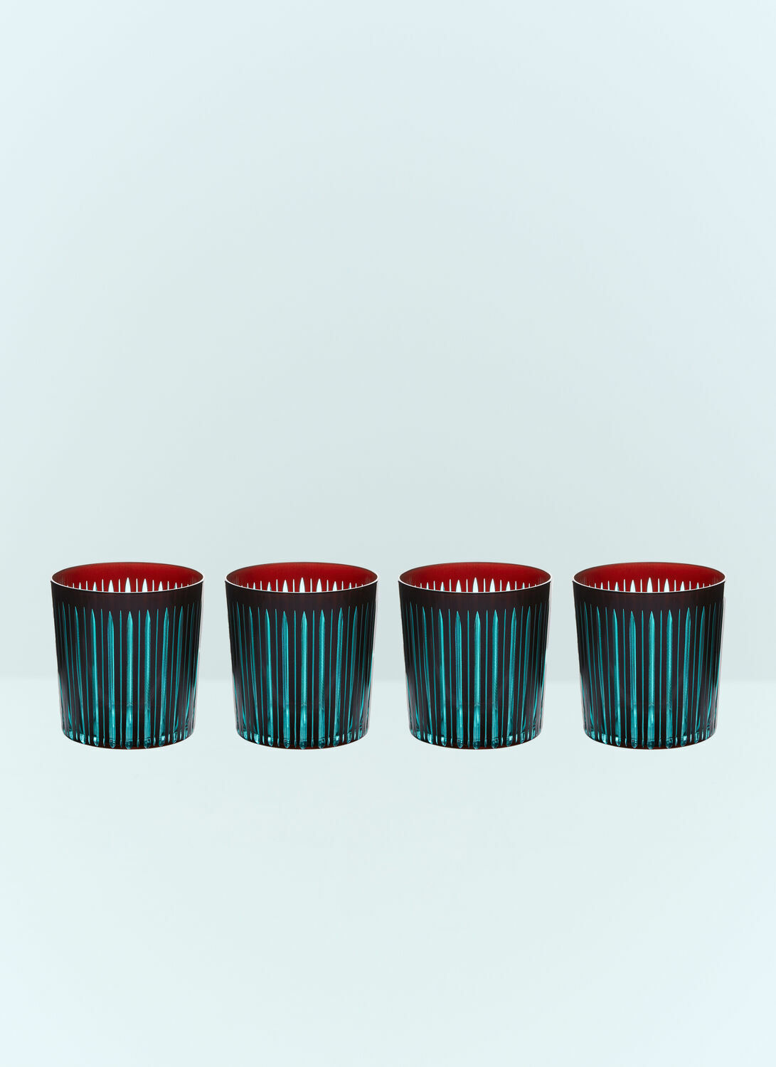 L'Objet Set Of Four Prism Cocktail Glasses