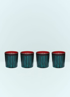 L'Objet Set Of Four Prism Cocktail Glasses