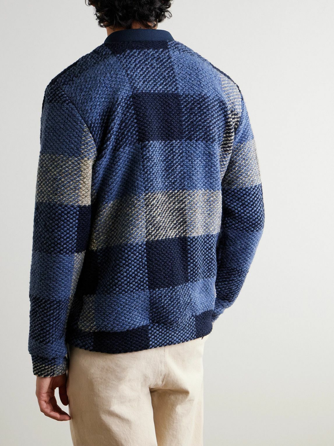 マイディール mideal チェックパターンカーディガン mideal plaid