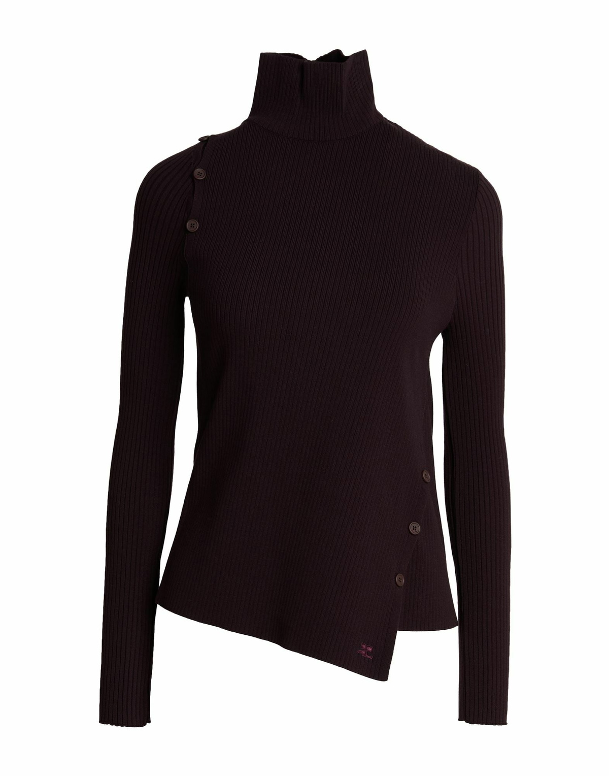 Courrèges Womens Turtleneck Burgundy