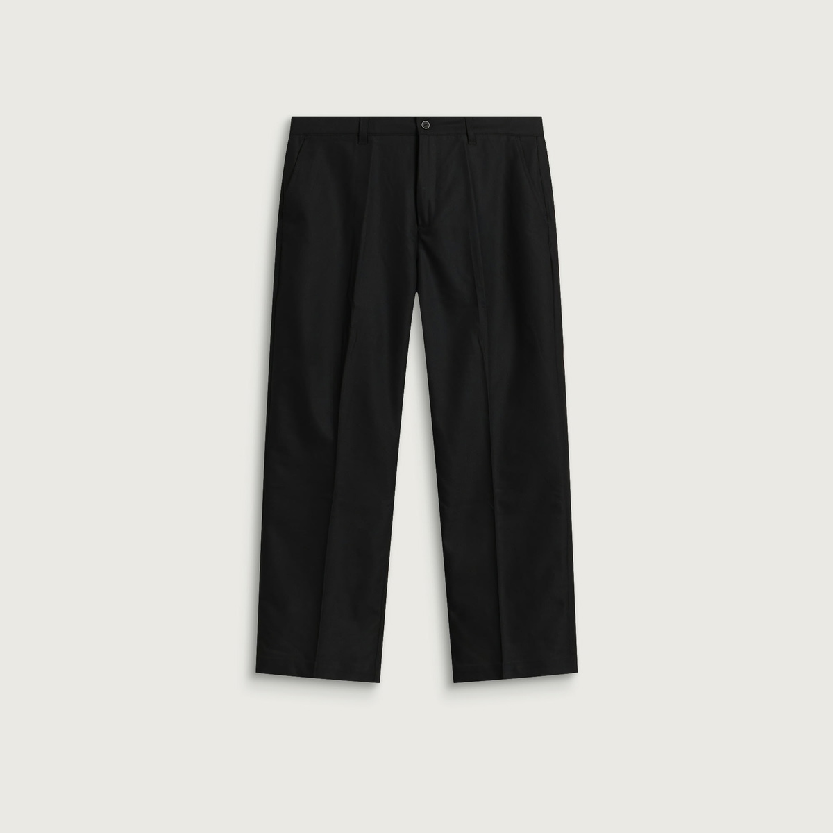 Les Deux Men's Brushed Twill Tailored Trousers in Black