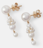 Sophie Bille Brahe - Petite Tulip 14kt yellow gold earrings with pearls