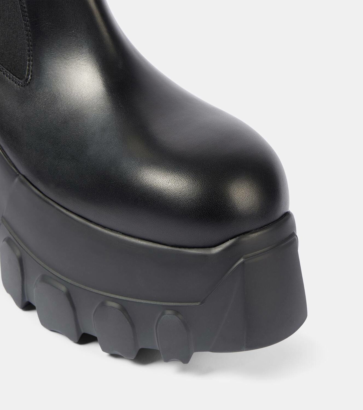RICK OWENS MEGA BUMPER BEATLE レザー チェルシー ブーツ Mega Bumper Beatle leather Chelsea boots in black - Rick