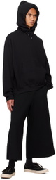 FUMITO GANRYU Black Reverse Baggy Sweatpants
