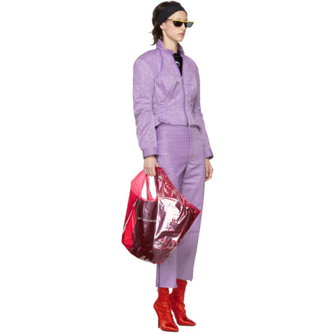 Marine Serre Purple Moire Jacket