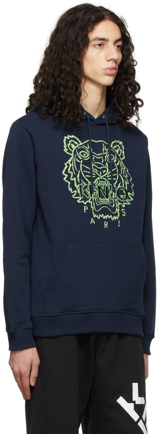 Navy blue best sale kenzo hoodie