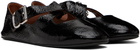 ALAÏA Black Criss Cross Ballerina Flats