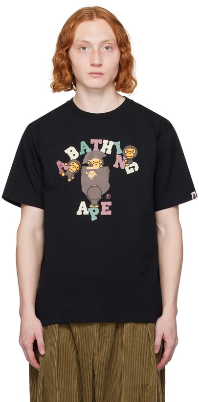 Photo: BAPE Black Colors College Milo T-Shirt