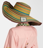 Alémais Dusk striped raffia sun hat