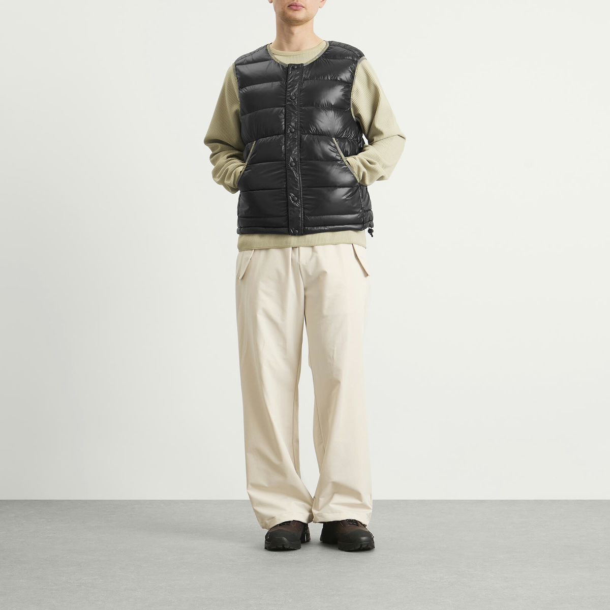 KA_YO_Prototype Men's Lightweight Down Vest in Black