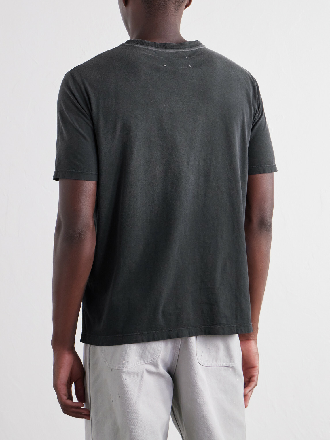 Maison Margiela - Printed Cotton-Jersey T-Shirt - Black