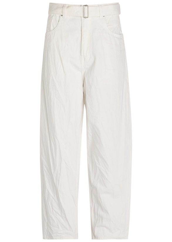 Photo: Studio Nicholson Cahun Belted Tapered-leg Jeans White