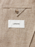 Lardini - Unstructured Double-Breasted Linen and Wool-Blend Suit Jacket - Neutrals