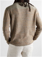 Inis Meáin - Striped Linen Sweater - Brown
