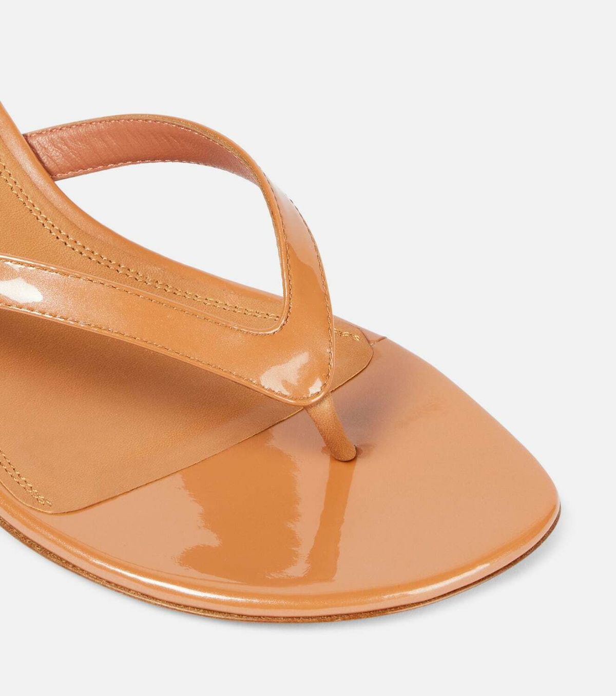 Amina Muaddi Juliette 45 patent leather thong sandals