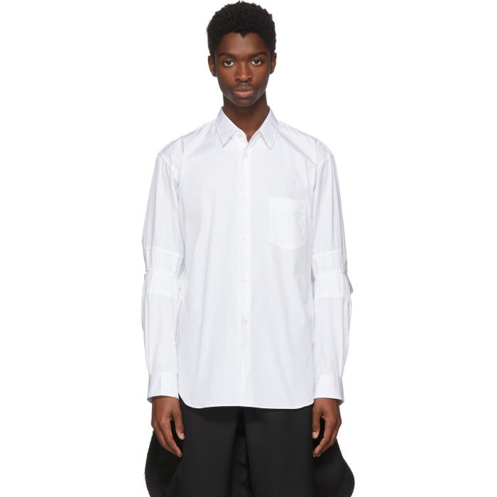 Photo: Comme des Garçons Shirt White Poplin Shirt